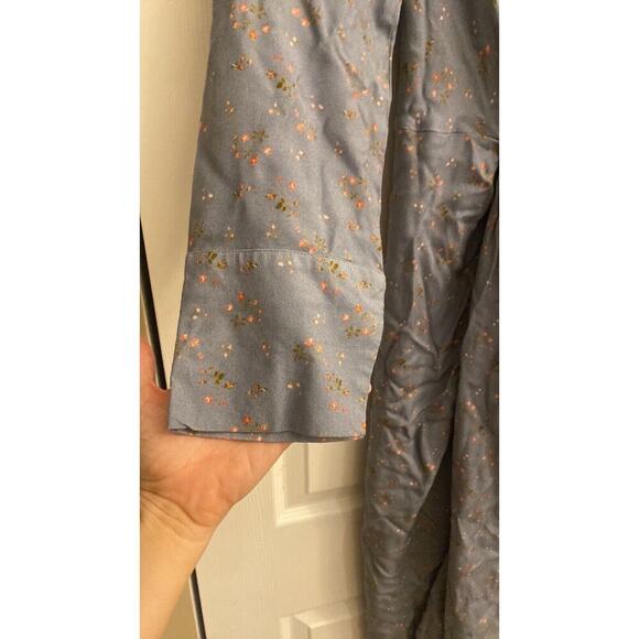 Jens Pirate Booty Women's Medium Blue Floral Maxi Twist Front Dress - Picture 4 of 8